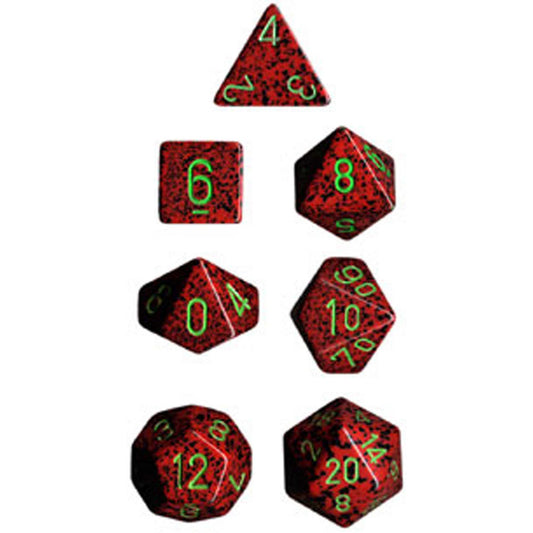 Polyhedral Dice: Speckled - Strawberry (7)