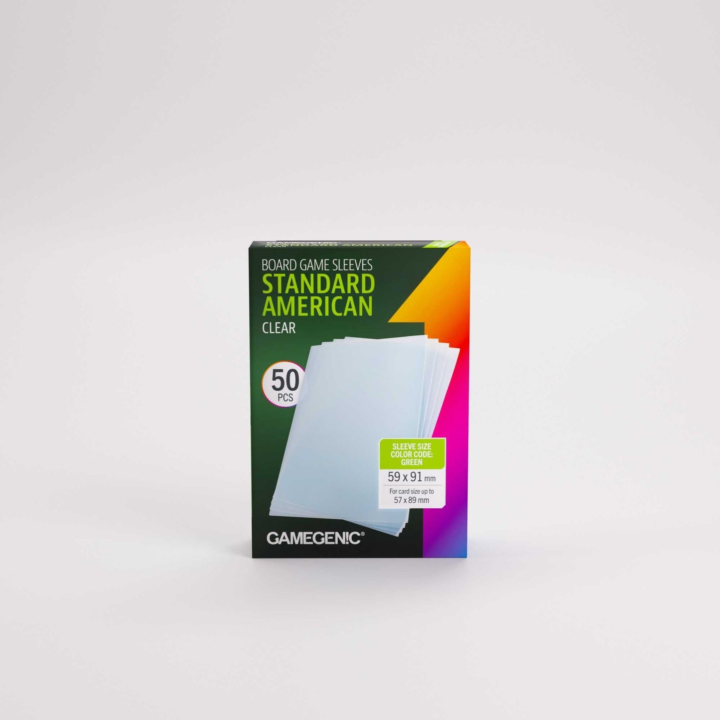 Gamegenic Board Game Sleeves Standard American Clear (50 ct.)
