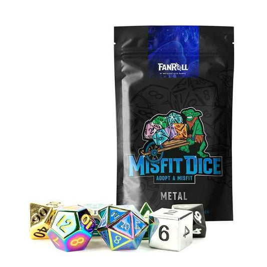 FanRoll Misfit Metal Polyhedral Dice Set
