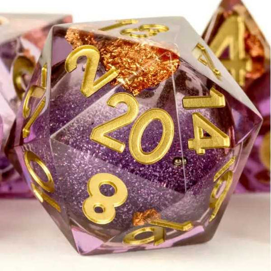 Individual d20 Elixir Liquid Core Dice: Aether Abstract