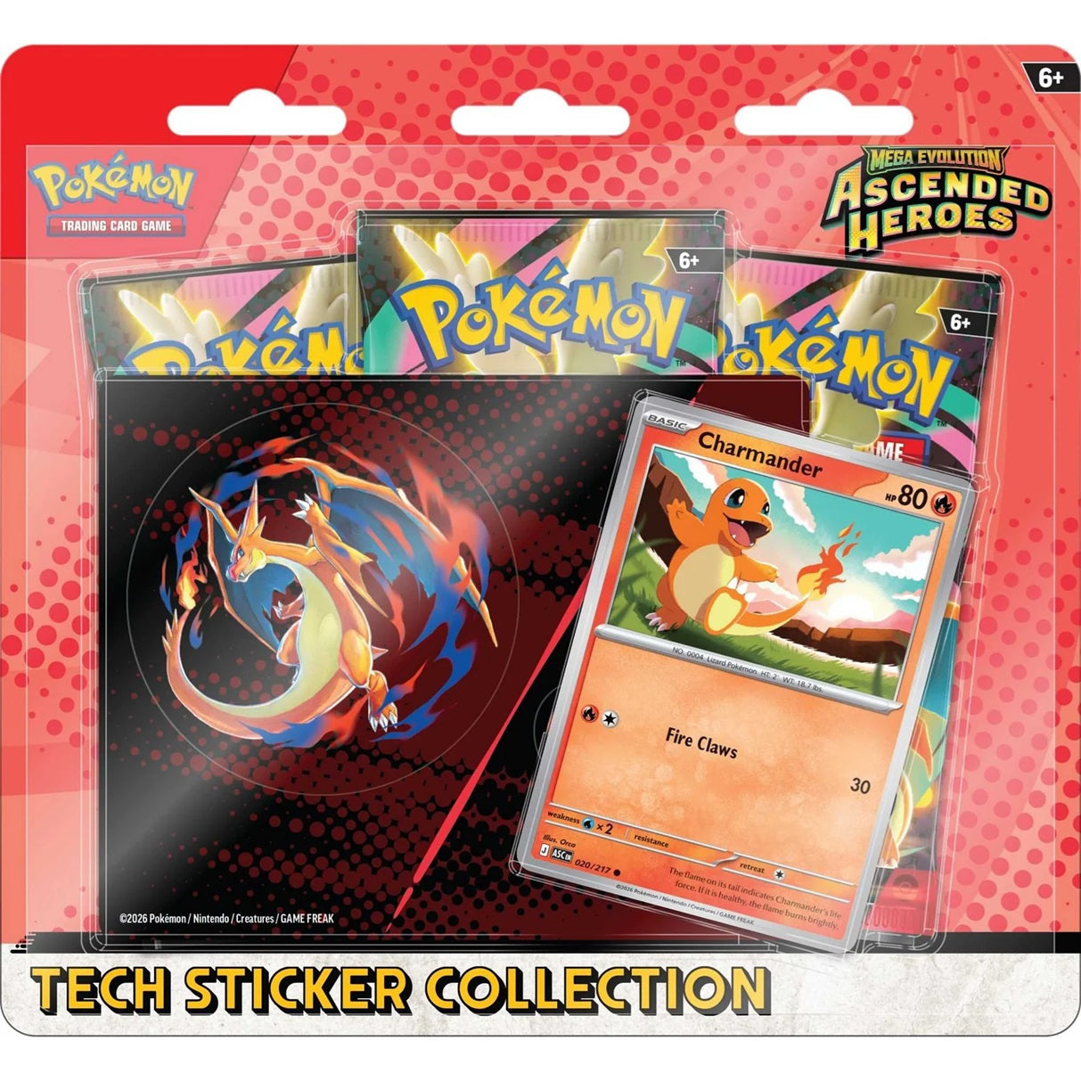 Pokémon TCG: Mega Evolution Ascended Heroes - Tech Sticker Collection - Charmander