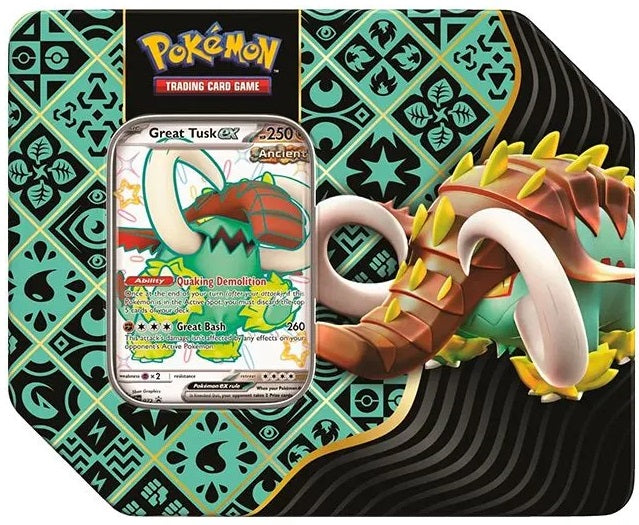 Pokemon TCG: Paldean Fates Large Tin Great Tusk ex