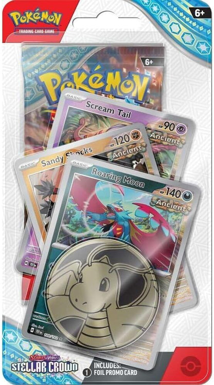 Pokemon TCG: Scarlet & Violet Stellar Crown Checklane Blister Roaring Moon