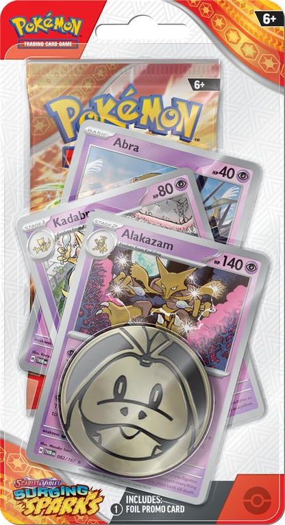 Pokemon TCG: Surging Sparks Alakazam Checklane Blister Pack