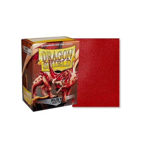 Dragon Shield Matte- Ruby (100 ct.) In Box
