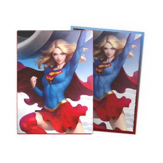 Superman Series Brushed Art Standard Sleeves - Supergirl (100 ct.)