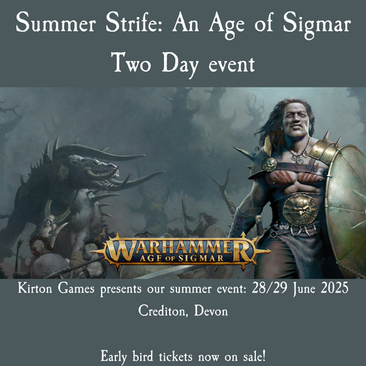 Summer Strife June 28 and 29 2025 | Age of Sigmar two day tournament EARLY BIRD PRICING/FIRST WAVE