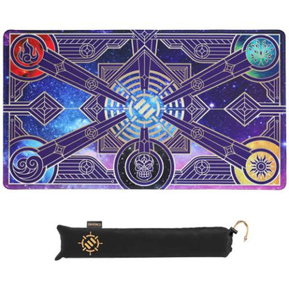Enhance TCG Playmat with Stitched Edges and Drawstring Pouch (Stars)