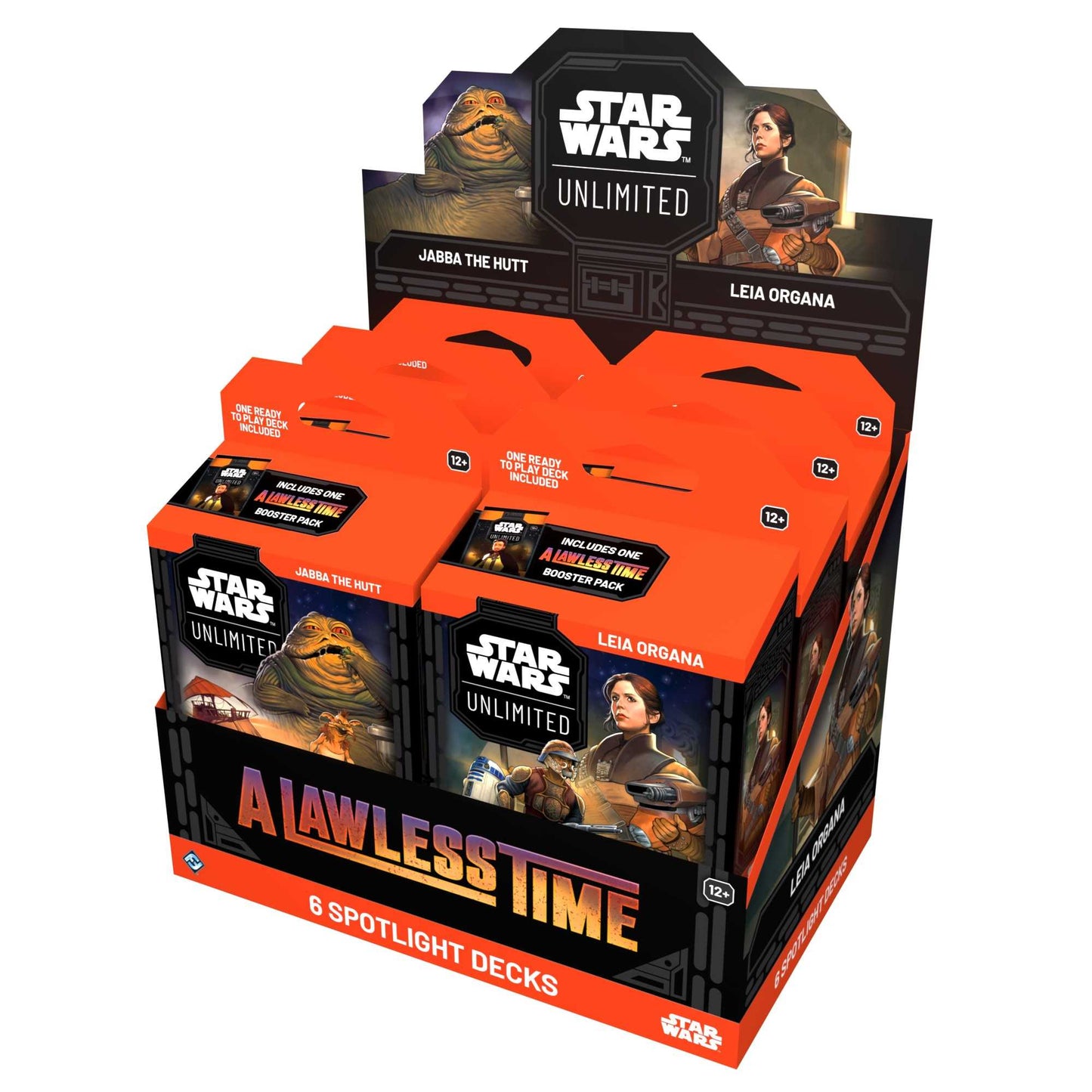 Star Wars: Unlimited - A Lawless Time Spotlight Deck Display (6) Jabba & Leia