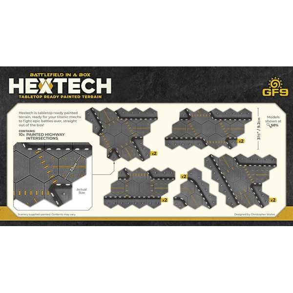Hextech Tabletop Ready Painted Terrain: Trinity City - Highways Intersections