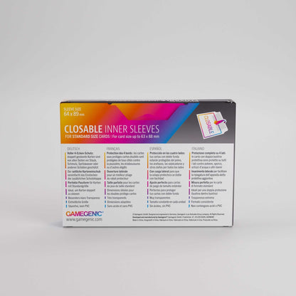 Gamegenic Closable Inner Sleeves 64x89 (100 ct.)