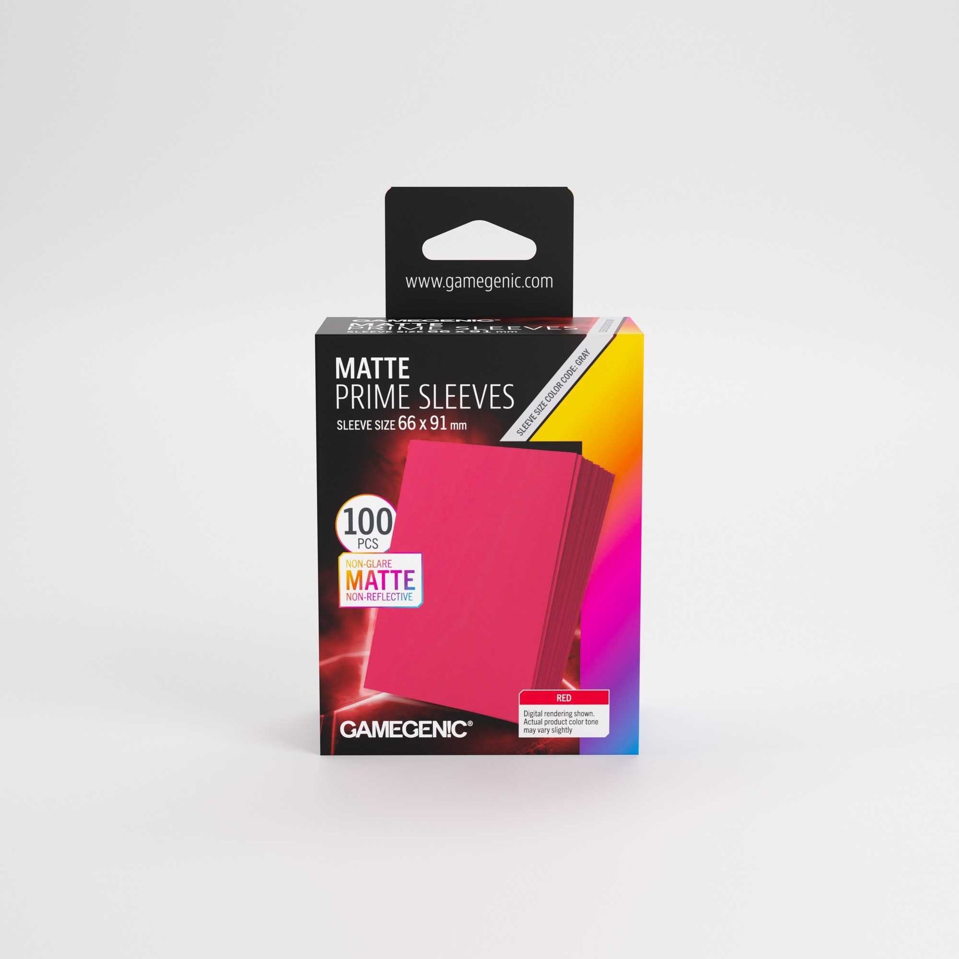 Gamegenic Matte Prime Sleeves Red 66x91 (100 ct.)