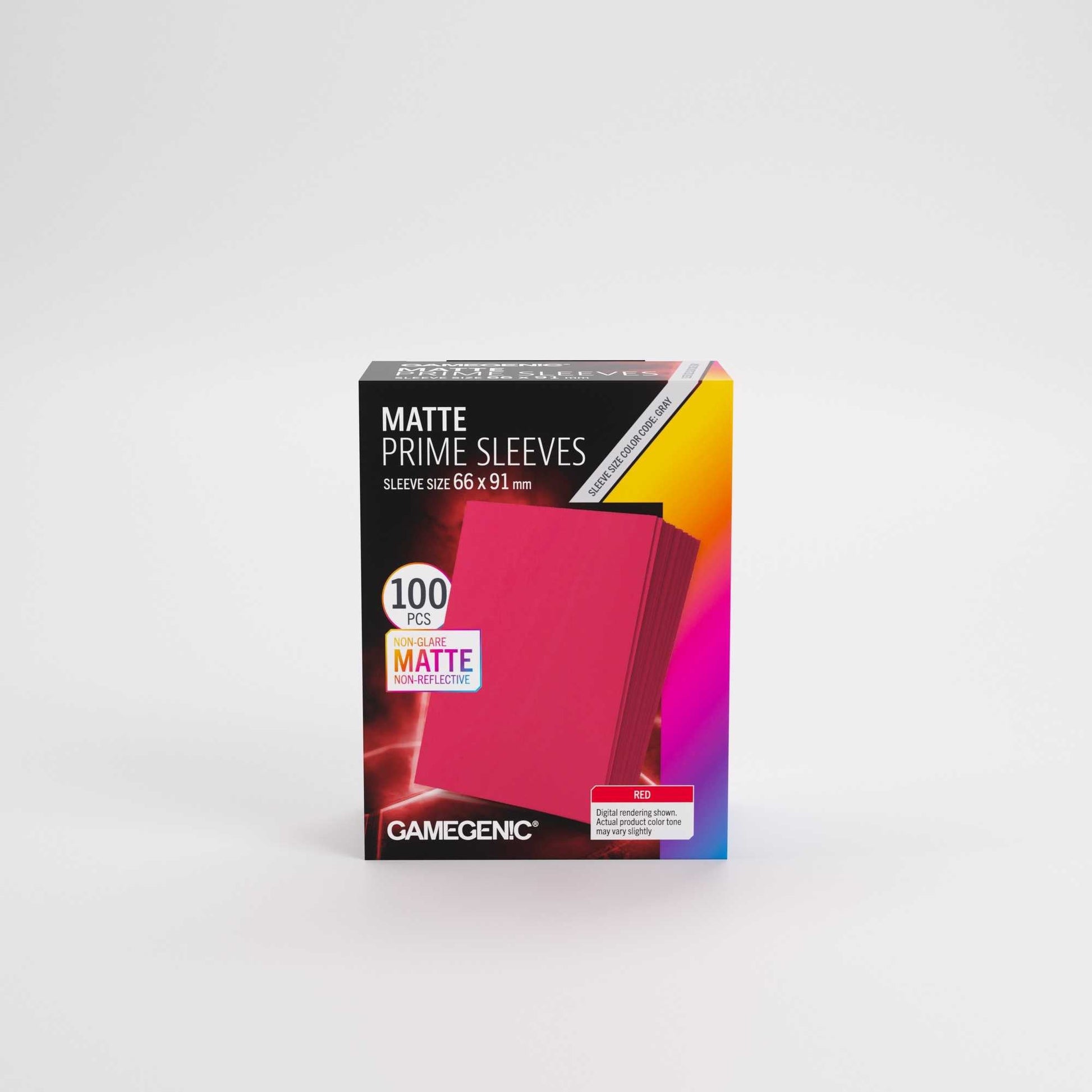 Gamegenic Matte Prime Sleeves Red 66x91 (100 ct.)