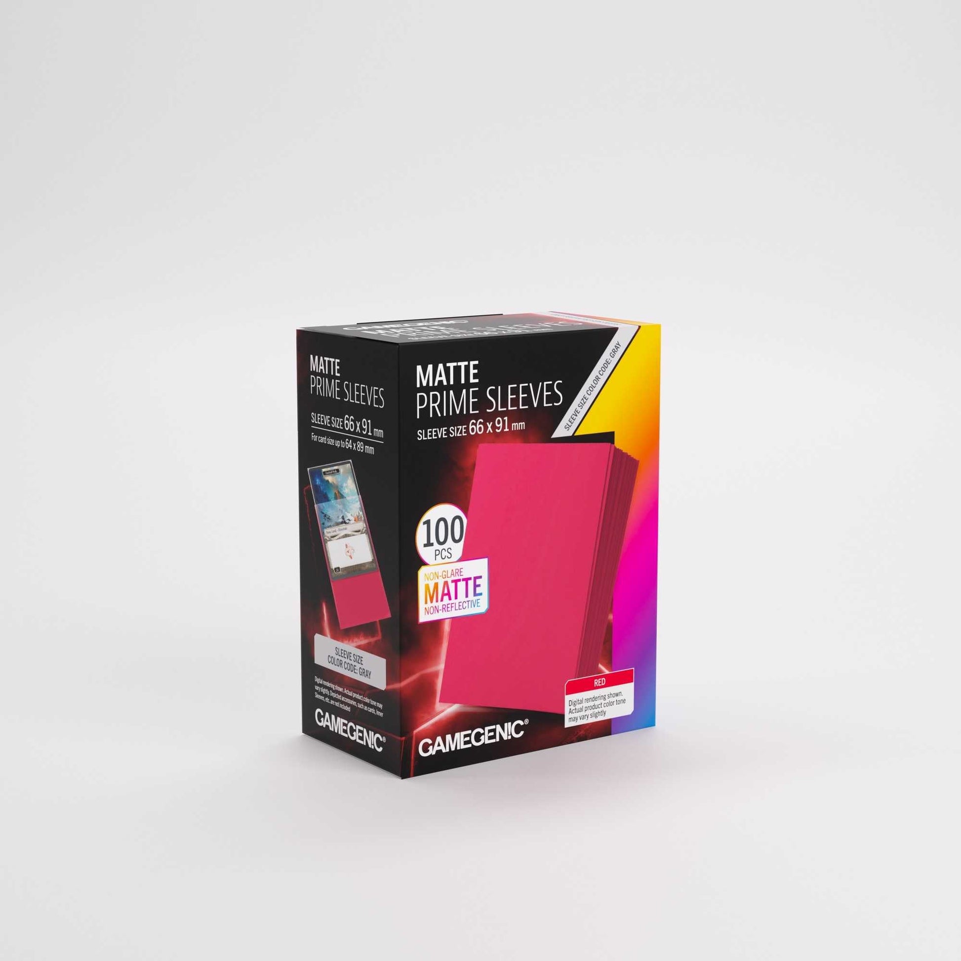 Gamegenic Matte Prime Sleeves Red 66x91 (100 ct.)