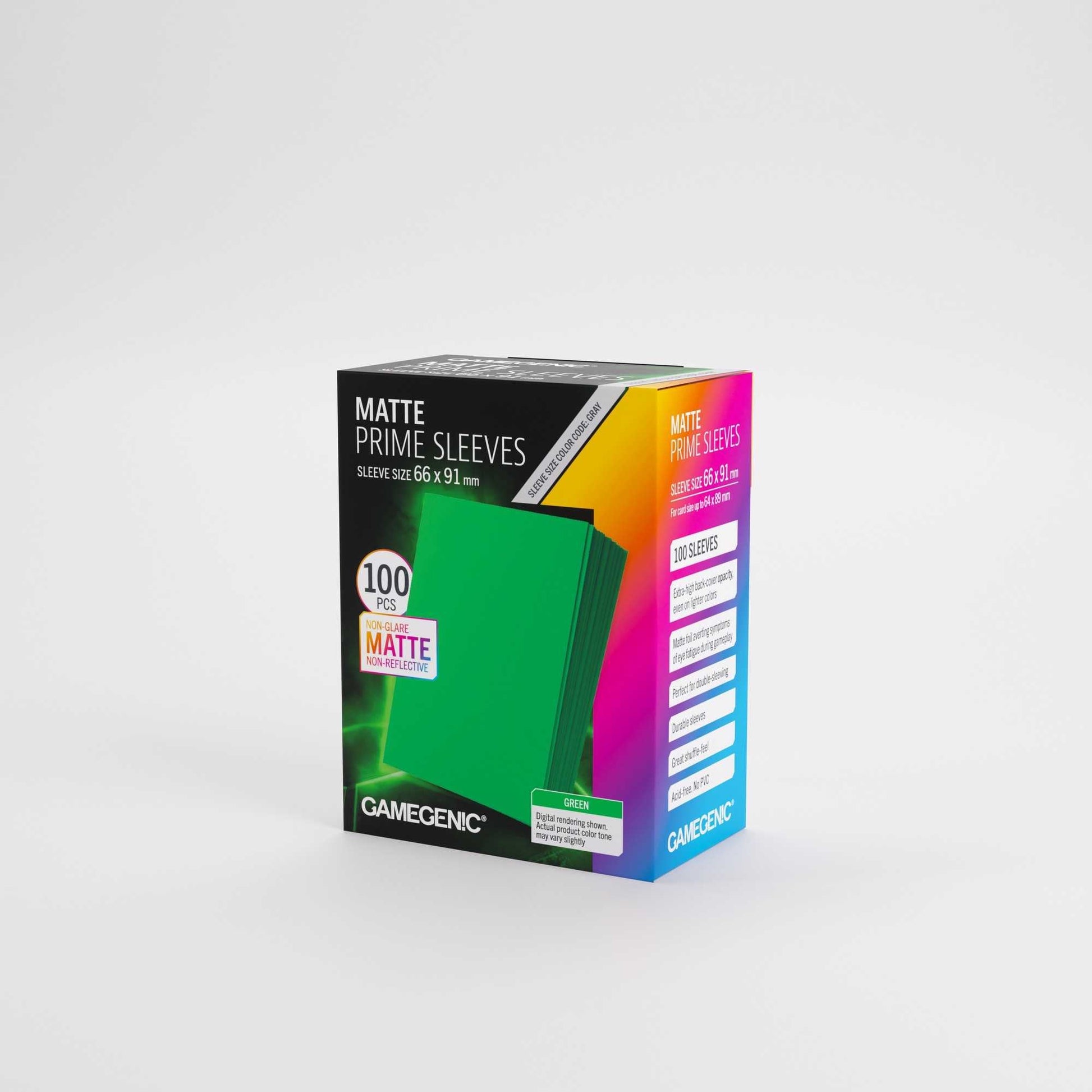 Gamegenic Matte Prime Sleeves Green 66x91 (100 ct.)