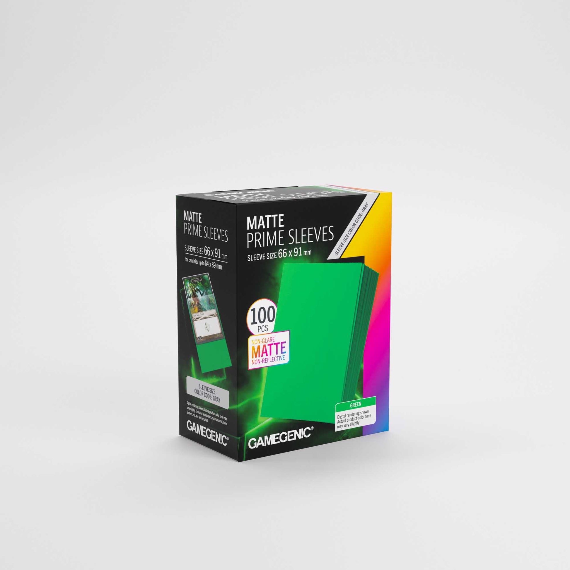 Gamegenic Matte Prime Sleeves Green 66x91 (100 ct.)