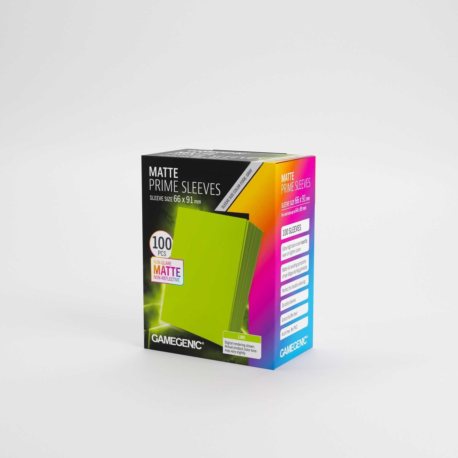 Gamegenic Matte Prime Sleeves Lime 66x91 (100 ct.)