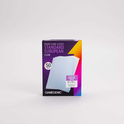 Gamegenic Board Game Sleeves Standard European Clear (50 ct.)
