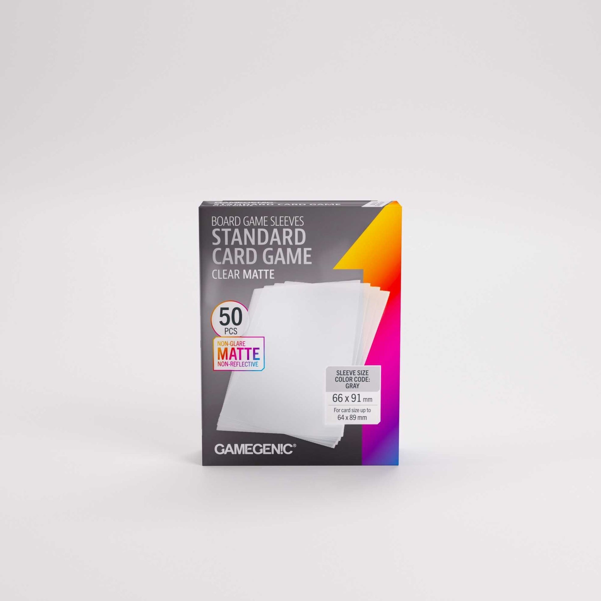 Gamegenic Board Game Sleeves Standard Card Game Clear Matte (50 ct.)