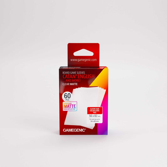 Gamegenic Board Game Sleeves CATAN English Clear Matte (60 ct.)