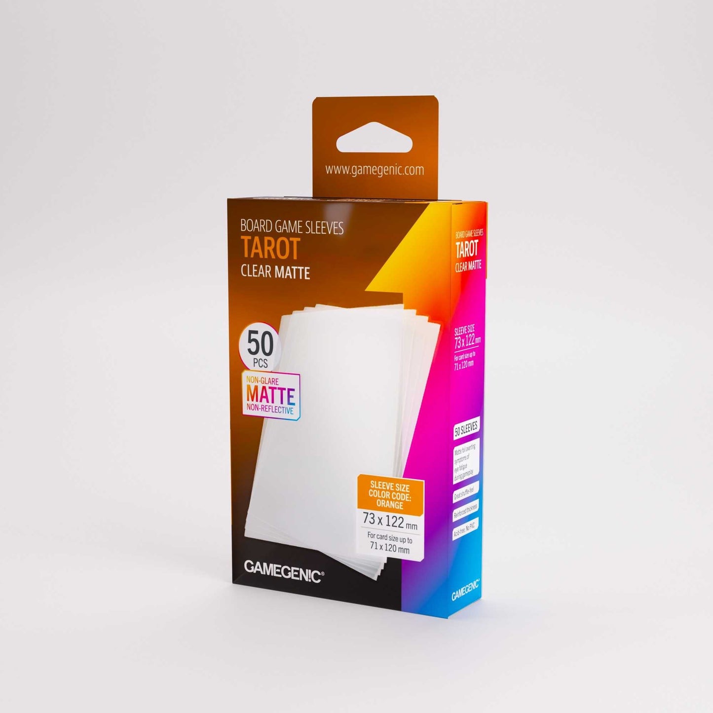 Gamegenic Board Game Sleeves Tarot Clear Matte (50 ct.)