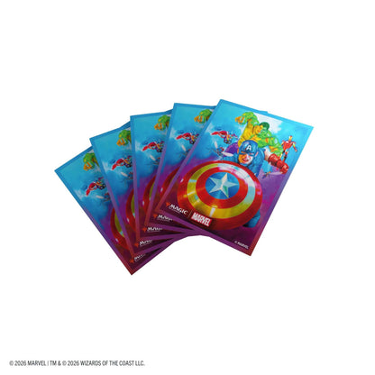 Gamegenic Magic: The Gathering Marvel Super Heroes Premium Art Sleeves - Captain America, Team Leader