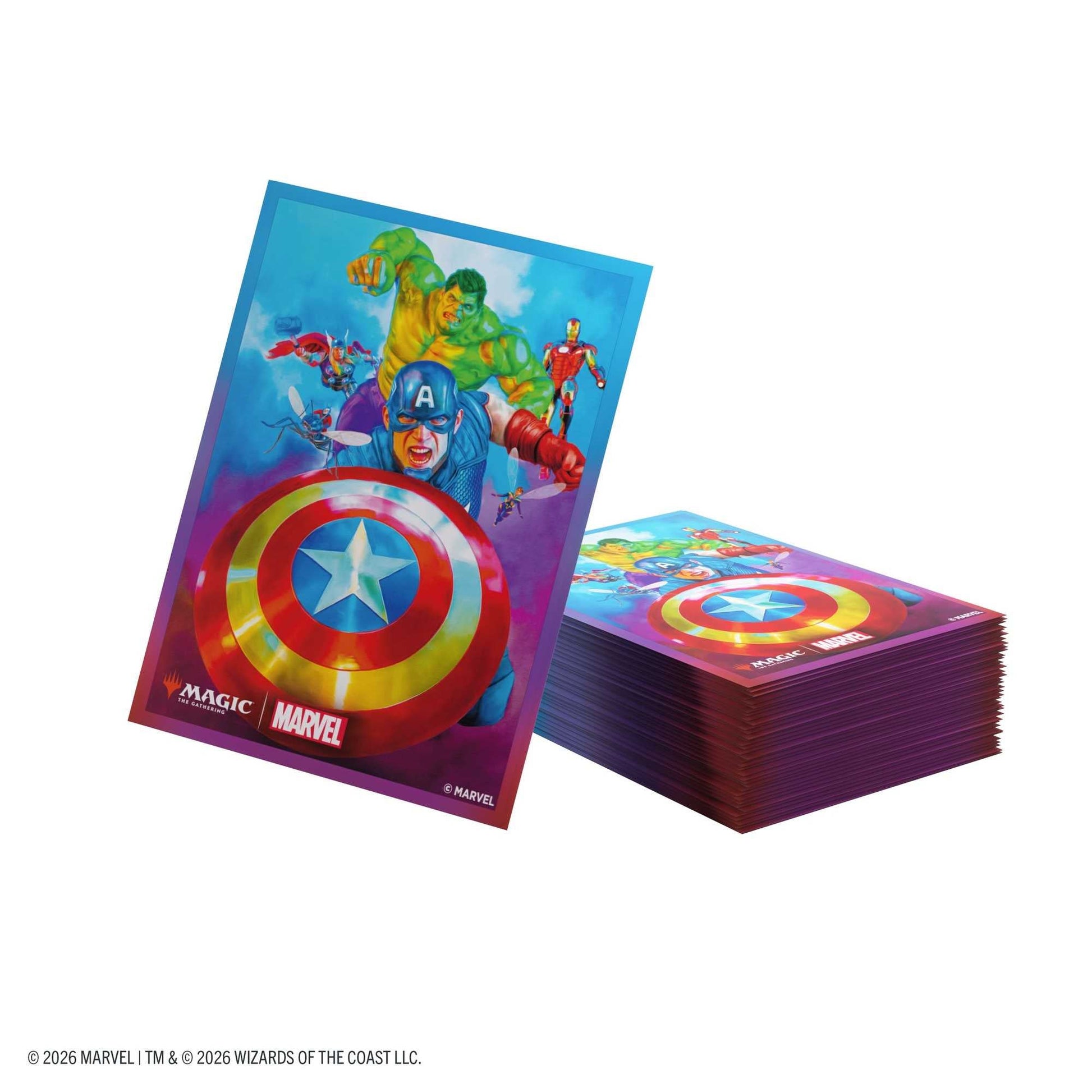 Gamegenic Magic: The Gathering Marvel Super Heroes Premium Art Sleeves - Captain America, Team Leader