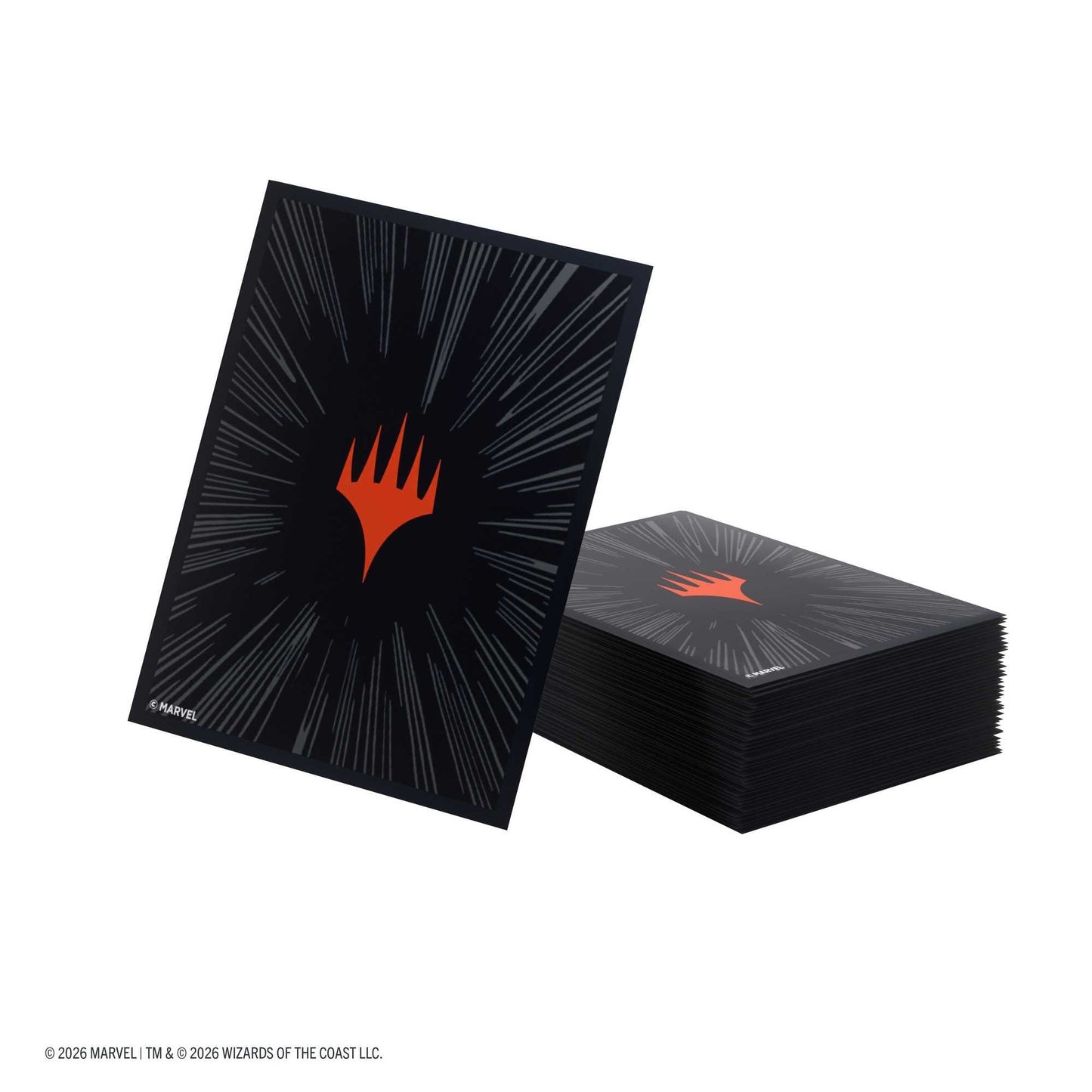 Gamegenic Magic: The Gathering Marvel Super Heroes Premium Double Sleeving Pack 100 -  Comic Burst Black