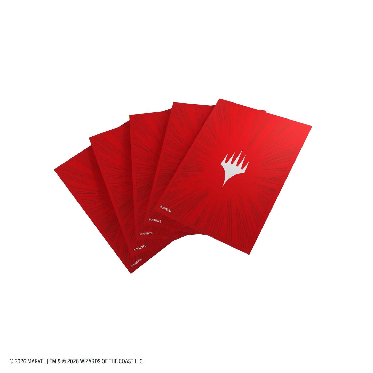 Gamegenic Magic: The Gathering Marvel Super Heroes Premium Double Sleeving Pack 100 -  Comic Burst Red
