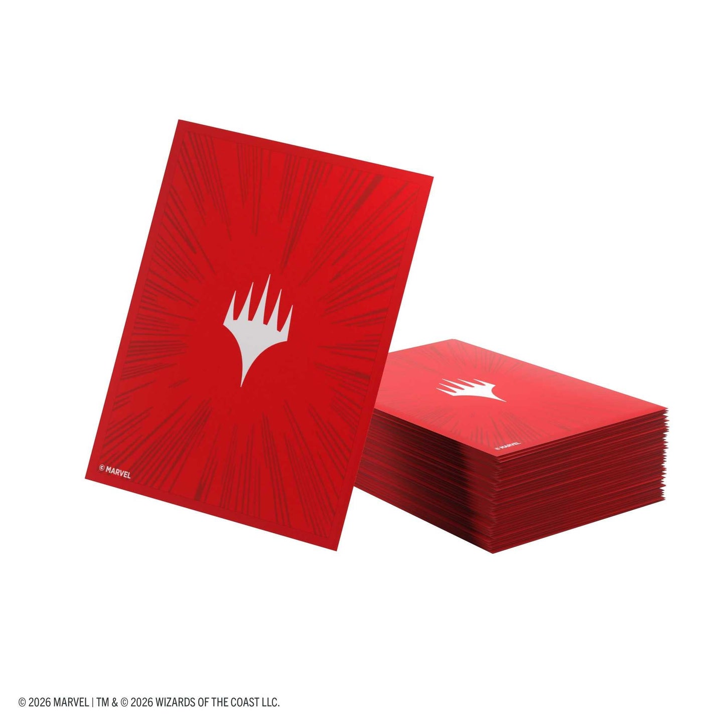 Gamegenic Magic: The Gathering Marvel Super Heroes Premium Double Sleeving Pack 100 -  Comic Burst Red
