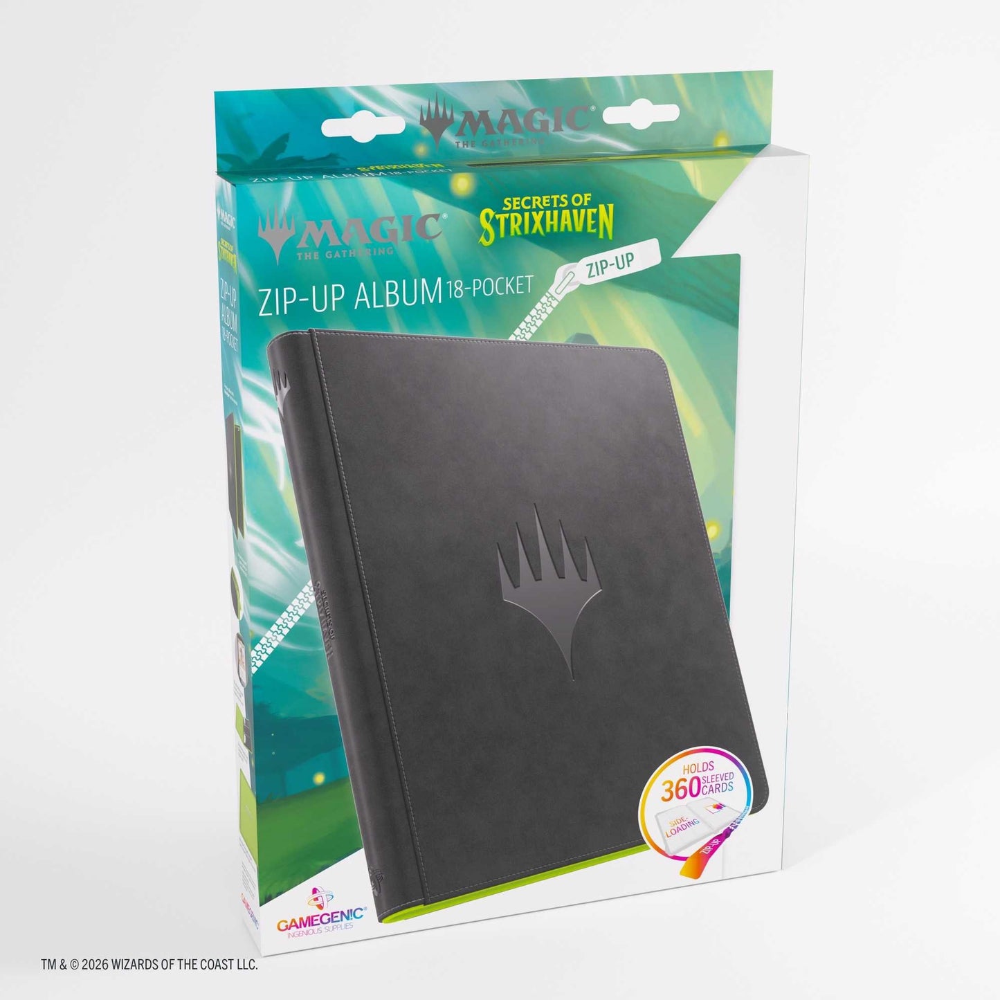 Gamegenic Magic: The Gathering Secrets of Strixhaven Prime Zip-Up Album 18-Pocket - Black/Green