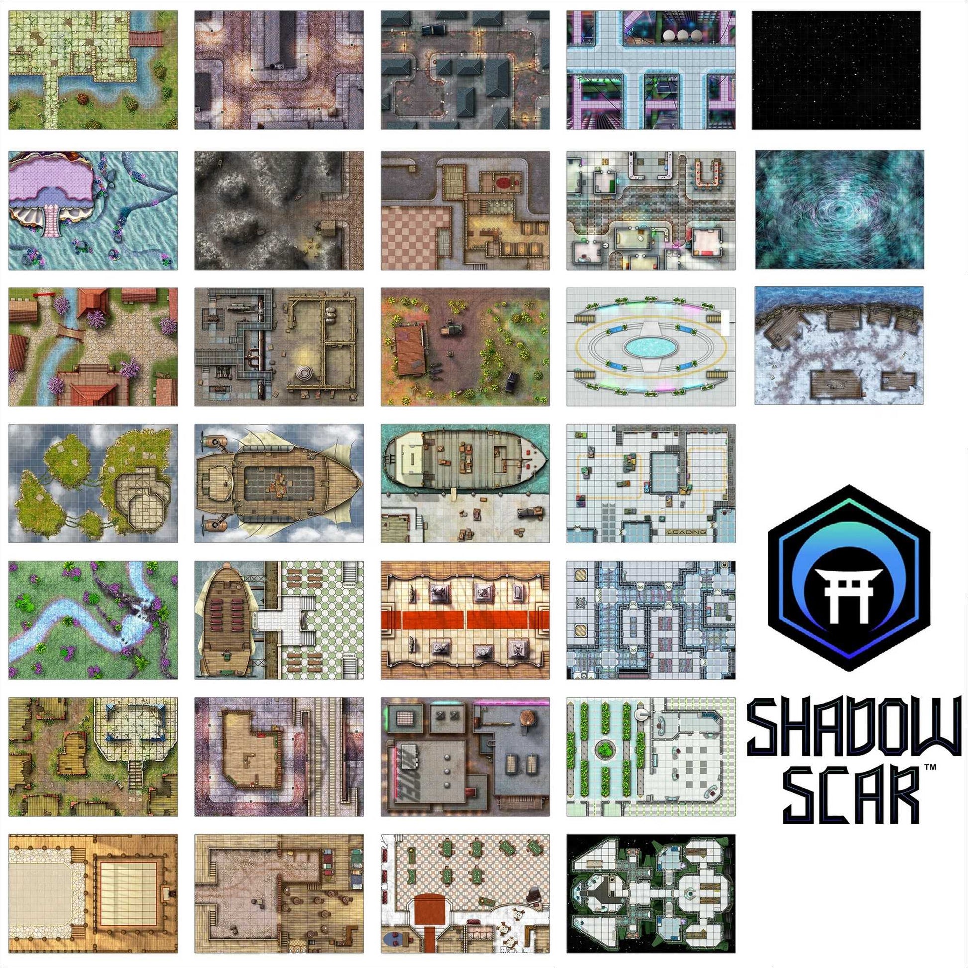 Giant Book of Shadow Scar Battle Mats