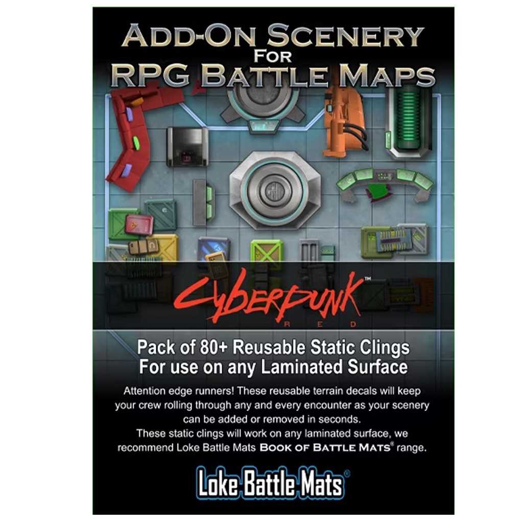 Add-On Scenery For RPG Battle Maps: Cyberpunk