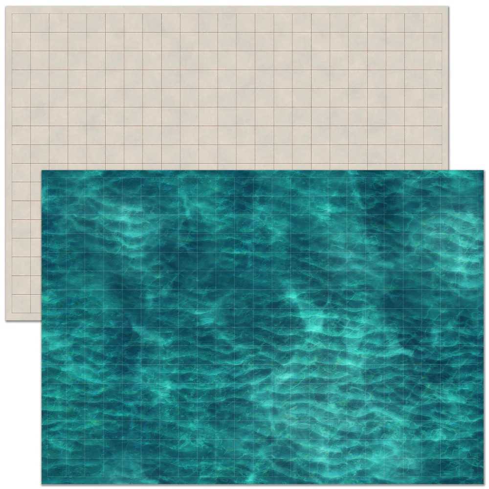 Essential RPG Battle Maps - Starter Set. 6 Plain Wet/Dry Erase Battle Maps with 1 inch grid