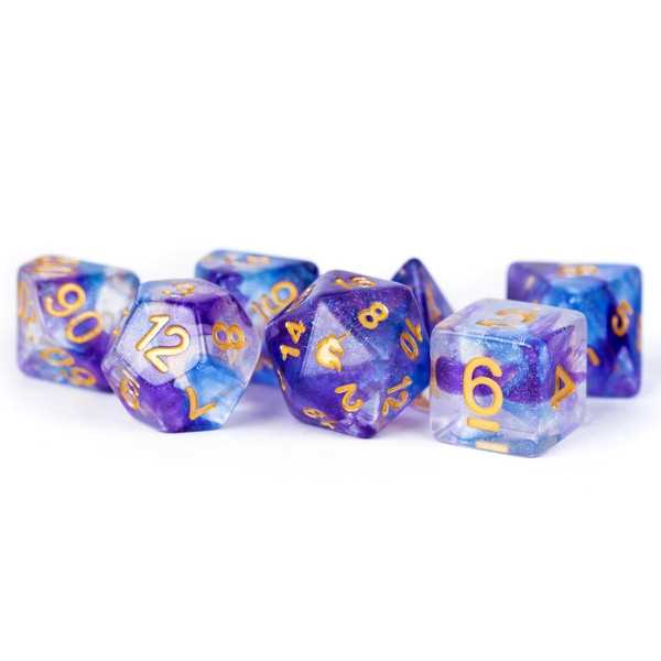 Resin Poly Dice Set: Unicorn Midnight Fantasy