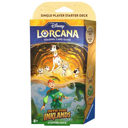 Disney Lorcana TCG: Into the Inklands - Amber & Emerald (Pongo & Peter Pan) Starter Deck