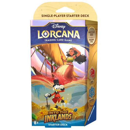 Disney Lorcana TCG: Into the Inklands - Ruby & Sapphire (Moana & Scrooge) Starter Deck