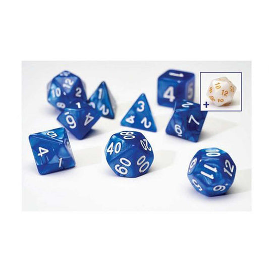 Polyhedral Dice: Pearl Blue