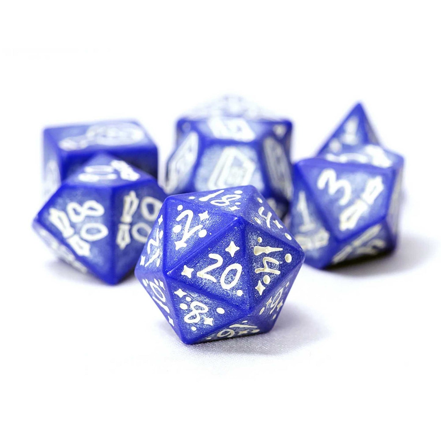 Sirius Dice: Illusory Stone - Purple Agate 7-Piece Polyhedral Dice Set