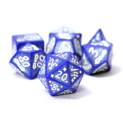 Sirius Dice: Illusory Stone - Purple Agate 7-Piece Polyhedral Dice Set