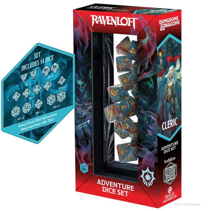 Dungeons & Dragons Adventure Dice Set - Cleric (Light Blue, Red)