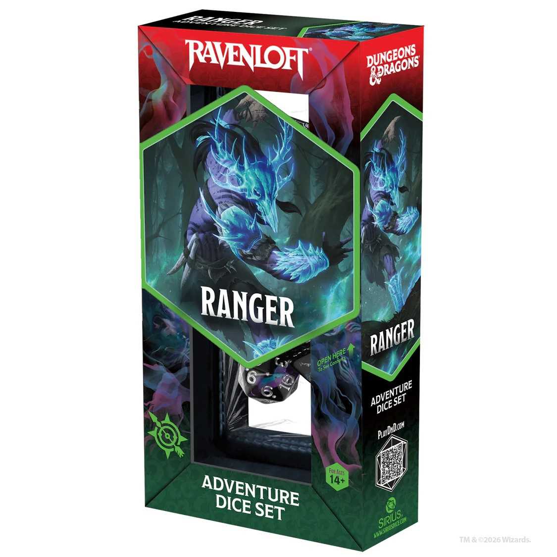 Dungeons & Dragons Adventure Dice Set - Ranger (Black, Blue)