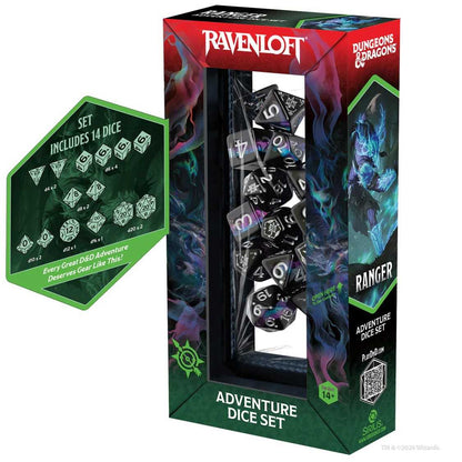 Dungeons & Dragons Adventure Dice Set - Ranger (Black, Blue)