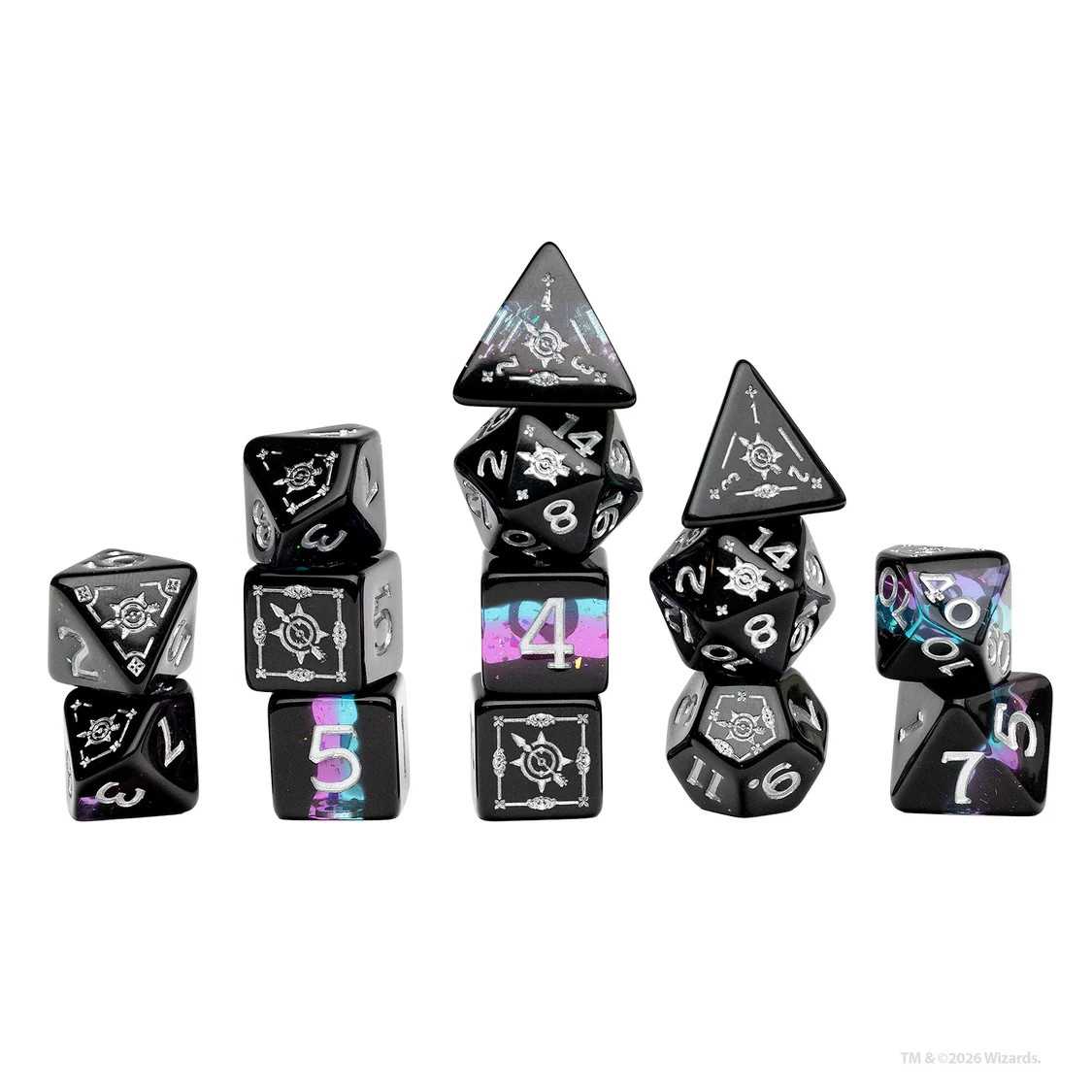 Dungeons & Dragons Adventure Dice Set - Ranger (Black, Blue)