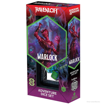 Dungeons & Dragons Adventure Dice Set - Warlock (Purple, Green)