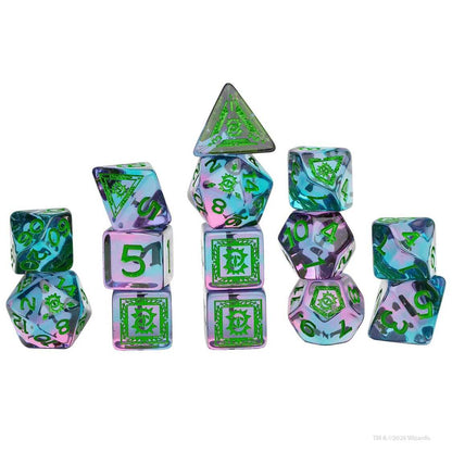 Dungeons & Dragons Adventure Dice Set - Warlock (Purple, Green)