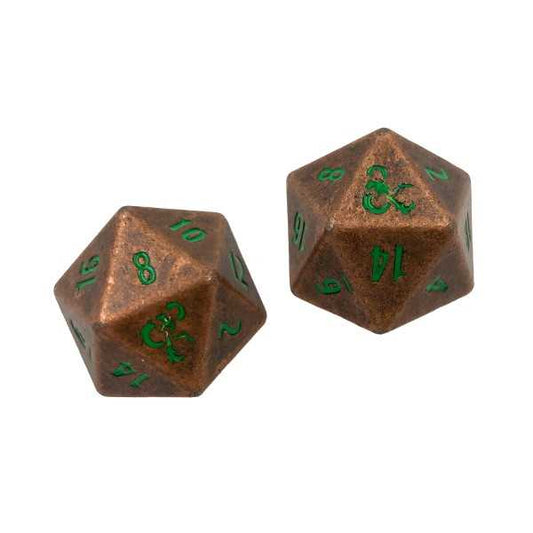 Heavy Metal Fall 21 Copper and Green D20 Dice Set for Dungeons & Dragons