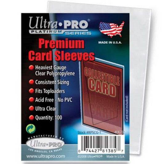 Ultra Pro Premium Card Sleeves 100ct: 2-1/2in x 3-1/2in