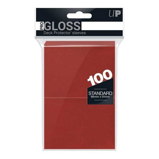 PRO-Gloss Standard Card Sleeves: Red (100)