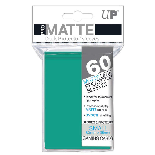 Pro Matte Small Deck Protectors (60ct) - Aqua
